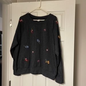 Old Navy Embroidered Crew Neck Sweater XL